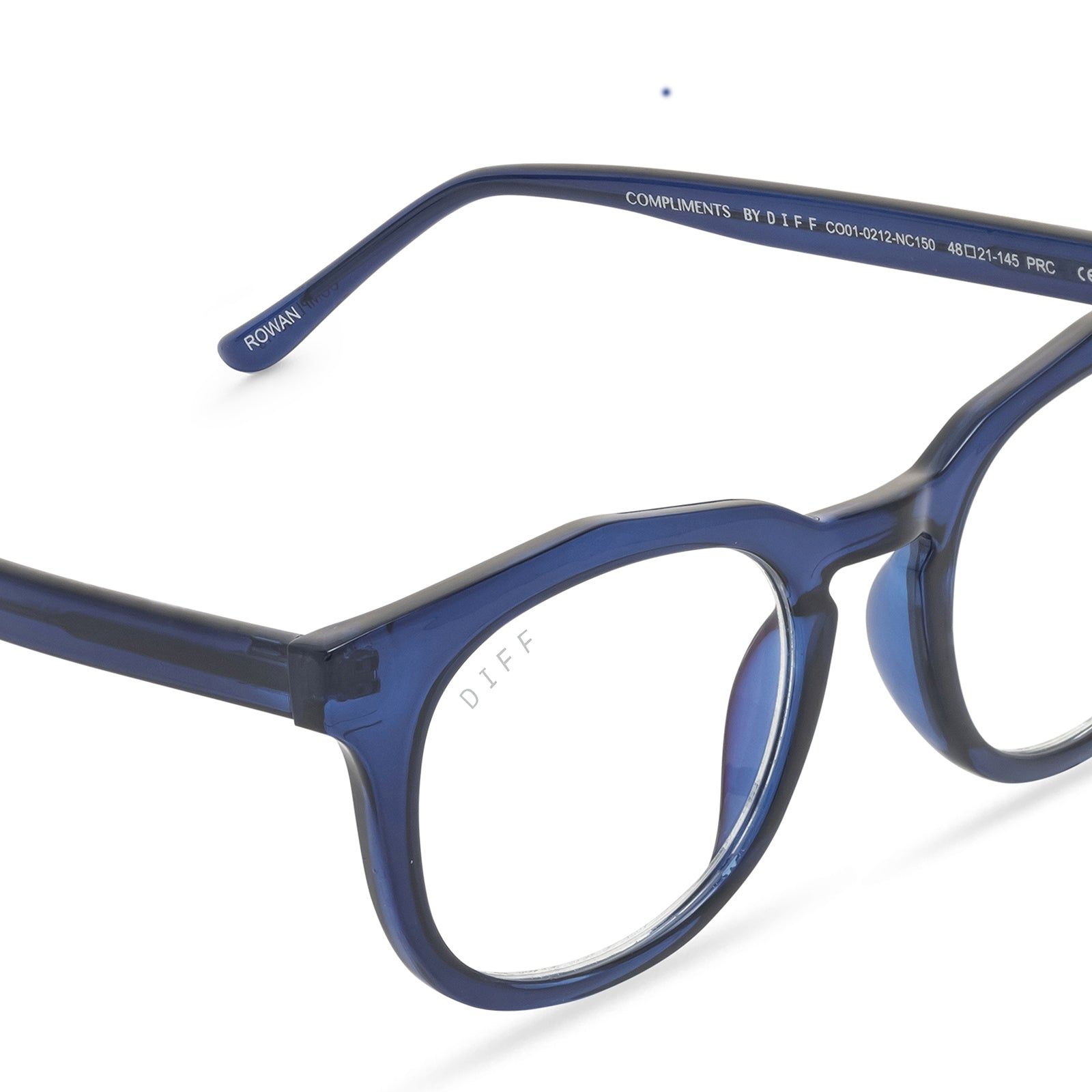 ROWAN - NAVY CRYSTAL + BLUE LIGHT READERS sold by Diff Eyewear product image thumbnail 5