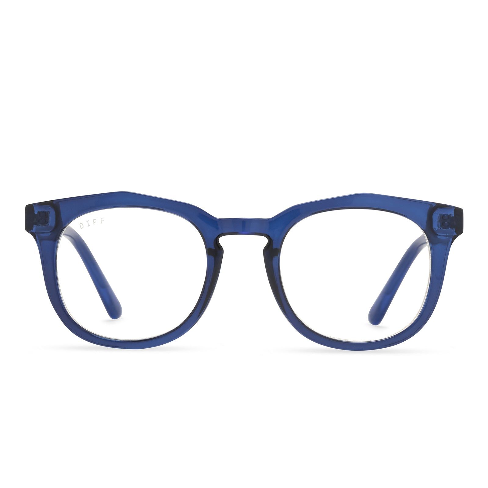 ROWAN - NAVY CRYSTAL + BLUE LIGHT READERS sold by Diff Eyewear