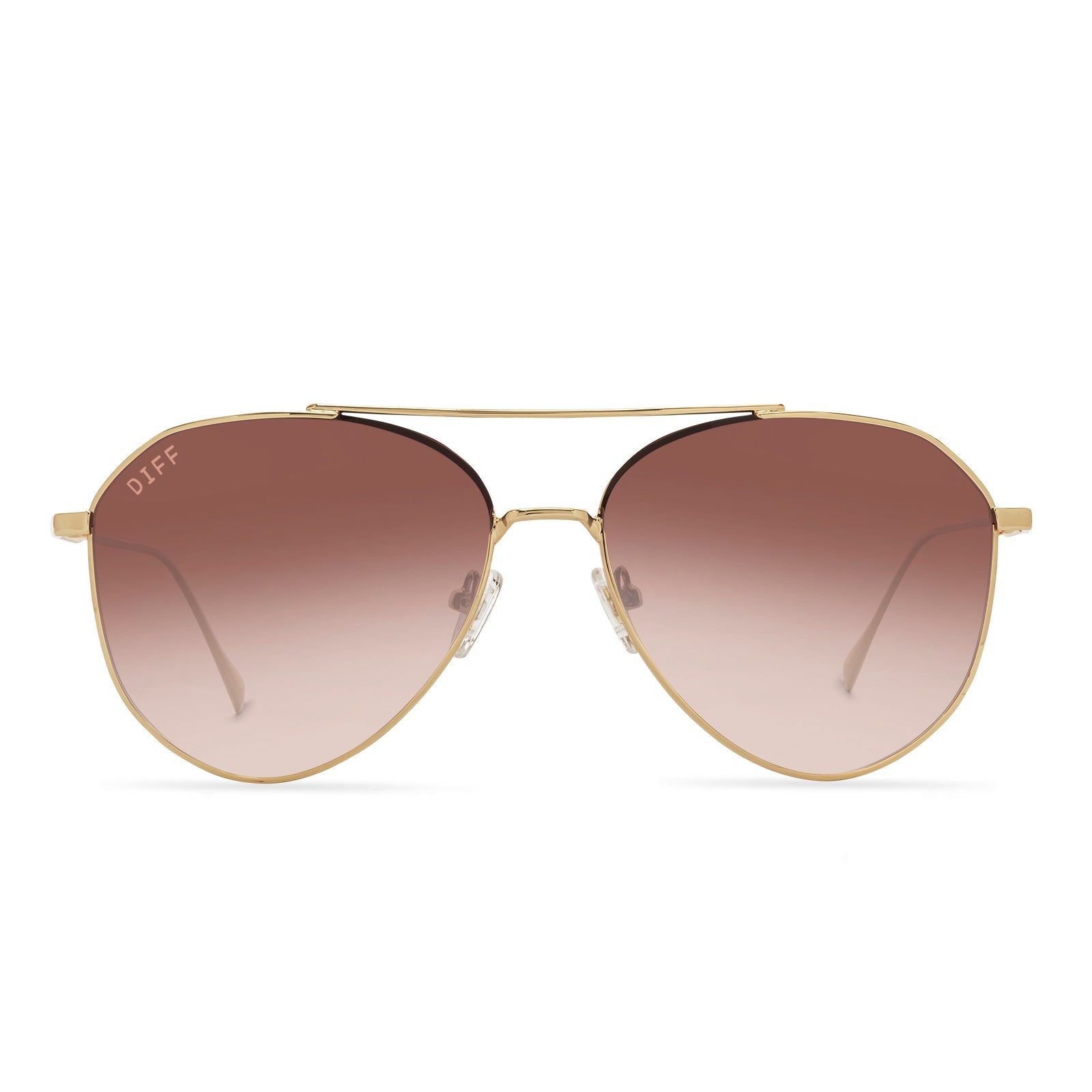 JANE - GOLD + BROWN GRADIENT SUNGLASSES sold by Diff Eyewear