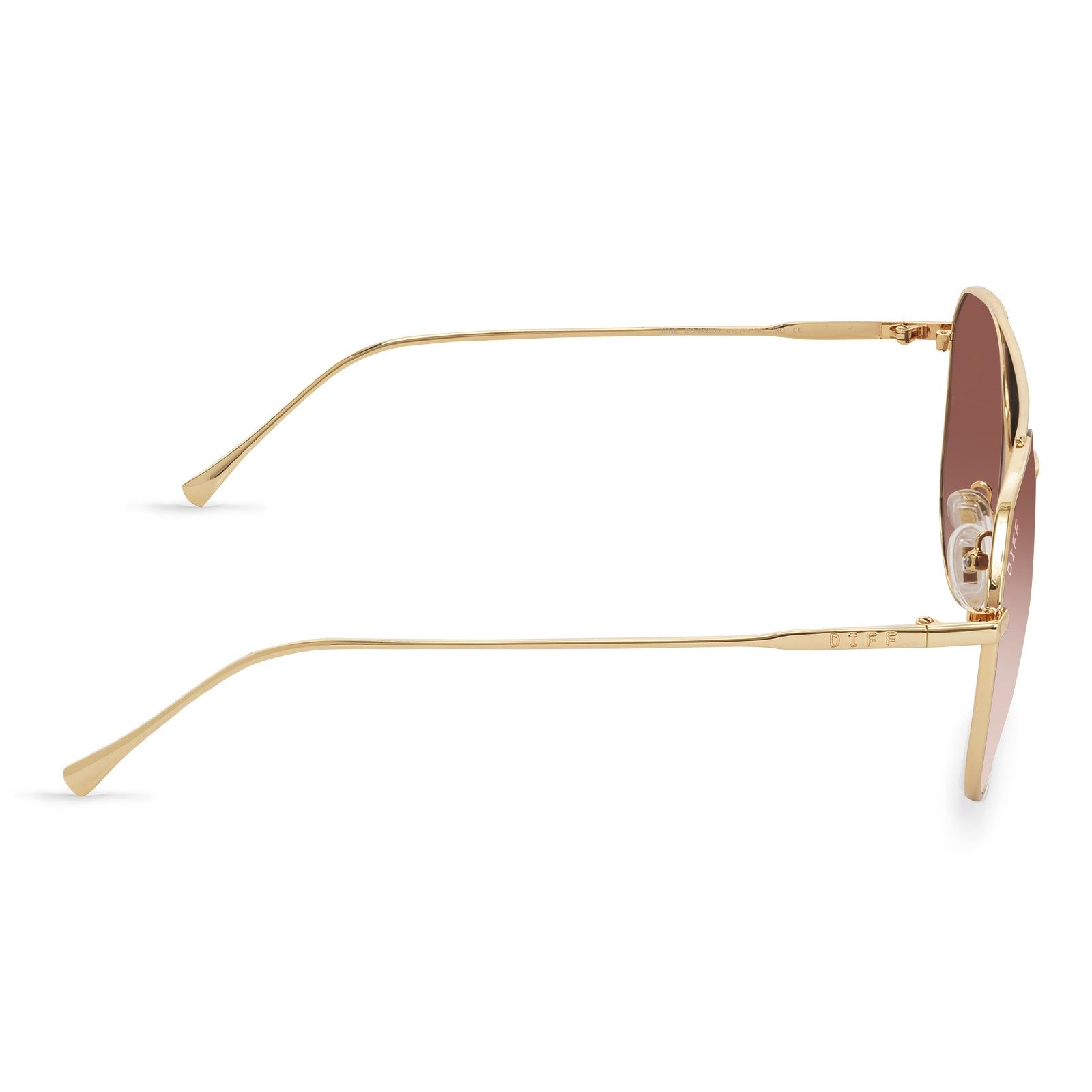 JANE - GOLD + BROWN GRADIENT SUNGLASSES sold by Diff Eyewear product image thumbnail 3