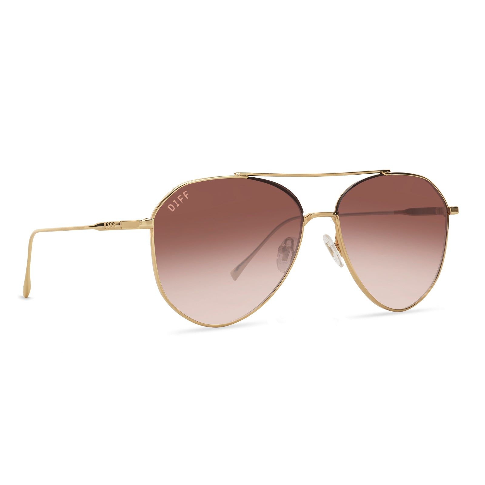 JANE - GOLD + BROWN GRADIENT SUNGLASSES sold by Diff Eyewear product image thumbnail 2