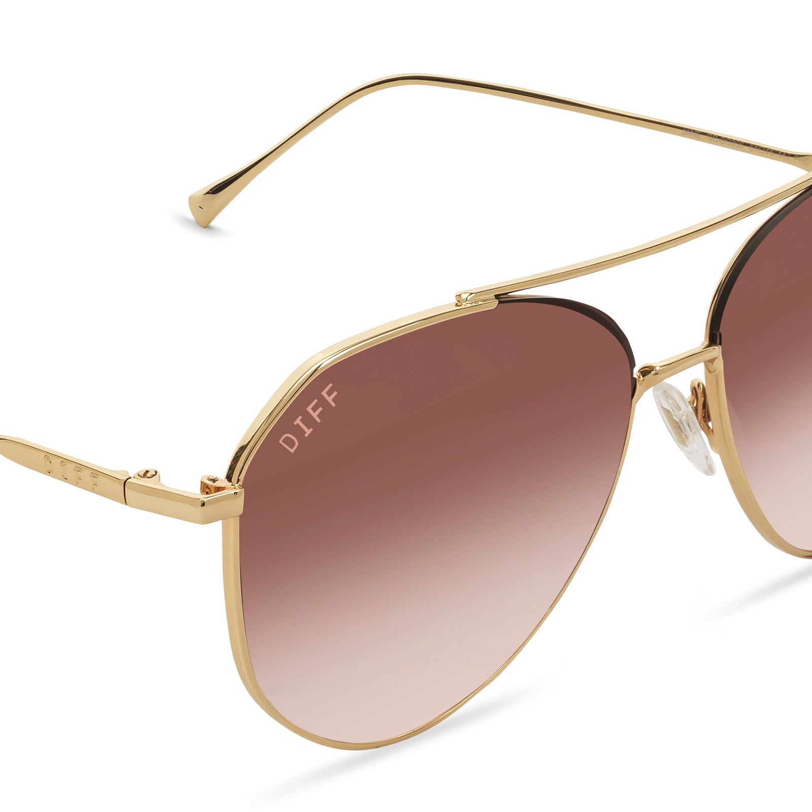 JANE - GOLD + BROWN GRADIENT SUNGLASSES sold by Diff Eyewear product image thumbnail 4