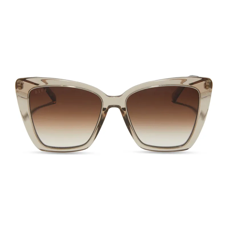 BECKY IV - VINTAGE CRYSTAL + BROWN GRADIENT SUNGLASSES sold by Diff Eyewear