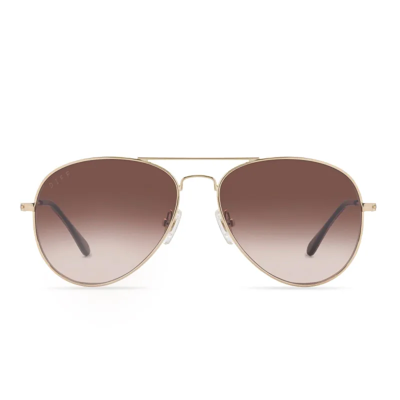 CRUZ - CHAMPAGNE + BROWN GRADIENT SUNGLASSES sold by Diff Eyewear