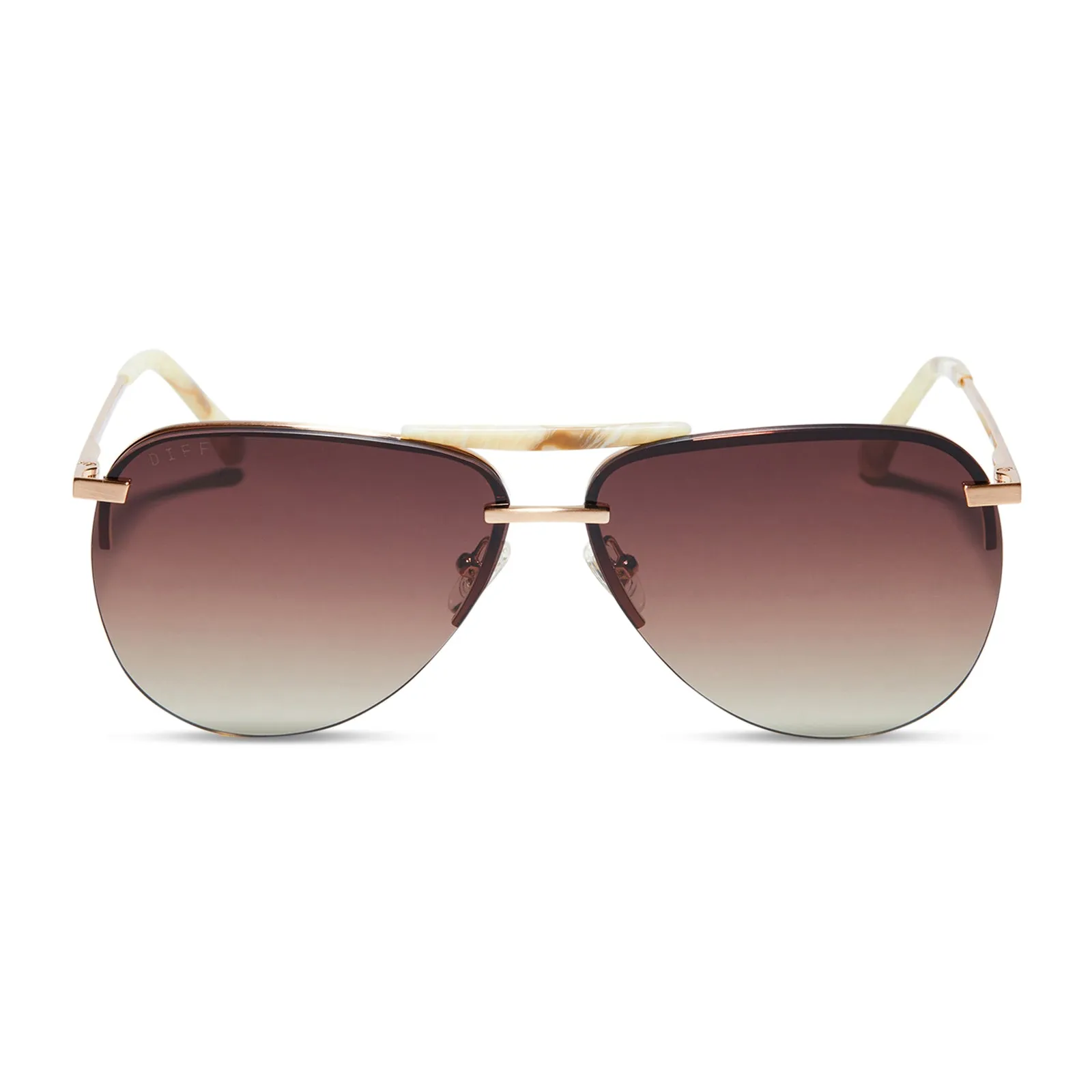 TAHOE - BRUSHED GOLD + BROWN GRADIENT POLARIZED SUNGLASSES sold by Diff Eyewear