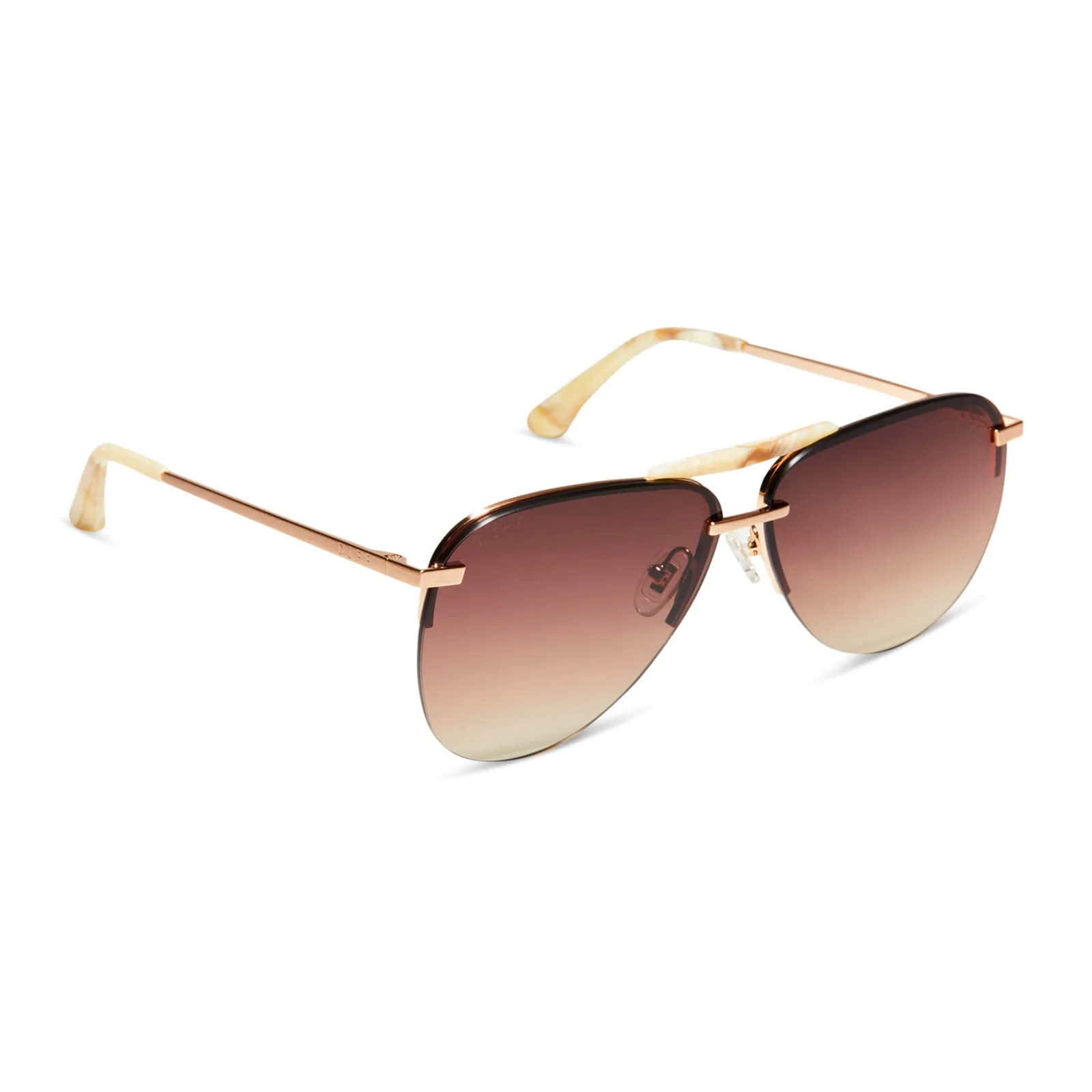 TAHOE - BRUSHED GOLD + BROWN GRADIENT POLARIZED SUNGLASSES sold by Diff Eyewear product image thumbnail 2
