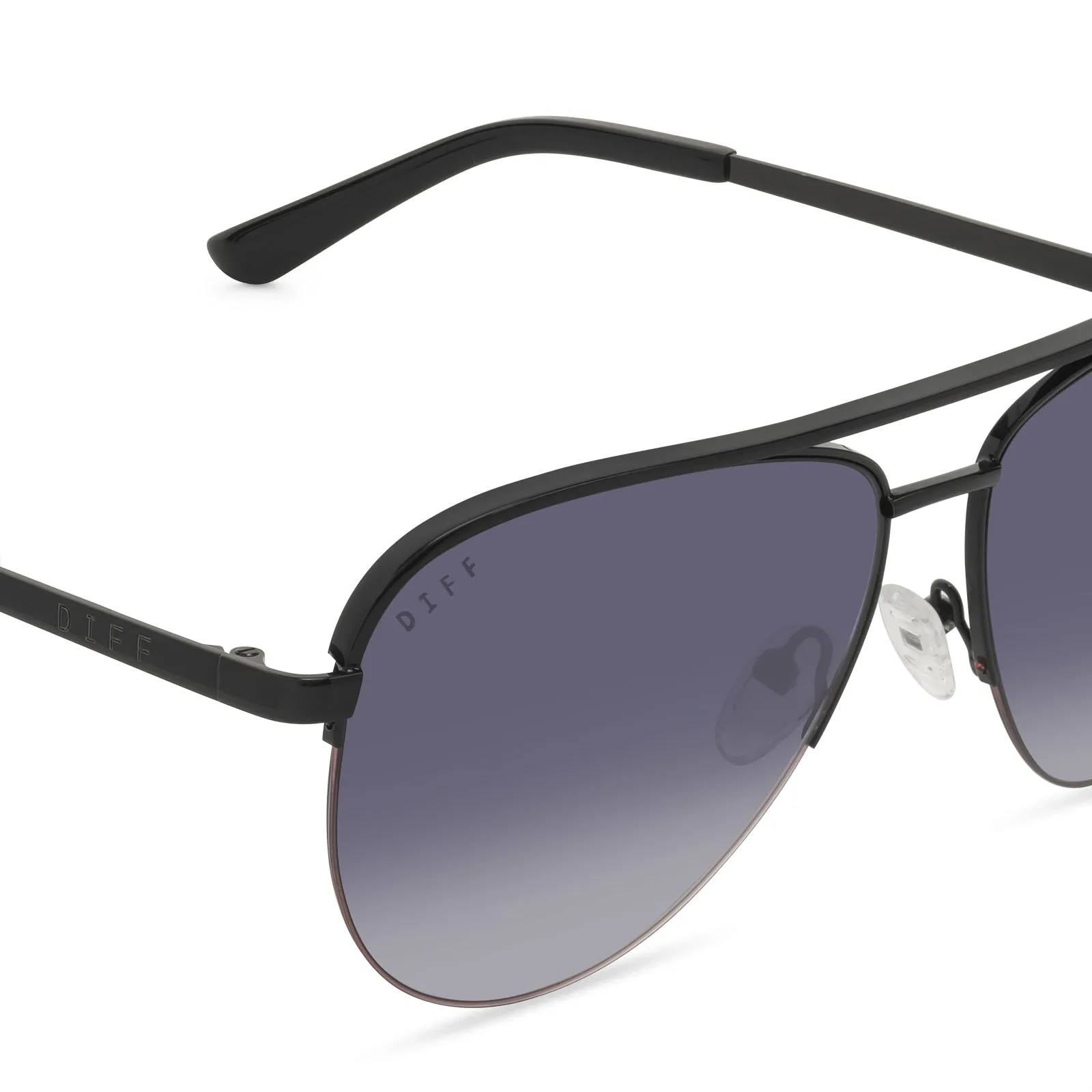 TATE - BLACK + GREY GRADIENT SUNGLASSES sold by Diff Eyewear product image thumbnail 3