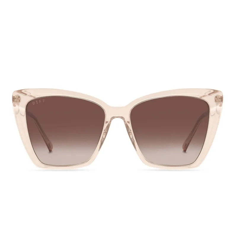 BECKY II - SANDSTONE CRYSTAL + BROWN GRADIENT + POLARIZED SUNGLASSES sold by Diff Eyewear