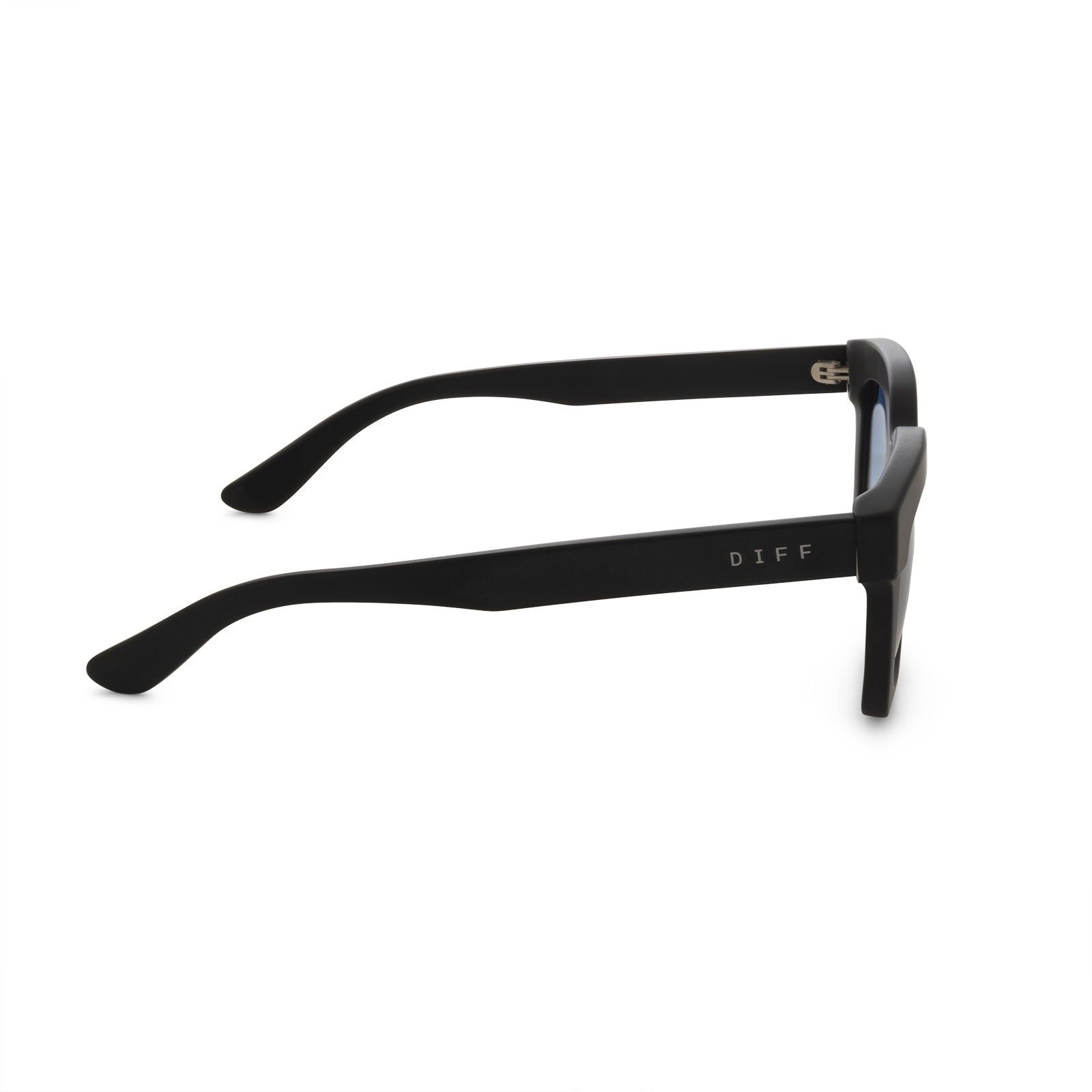 LIL CARSON - MATTE BLACK + AEGEAN BLUE GRADIENT FLASH SUNGLASSES sold by Diff Eyewear product image thumbnail 4
