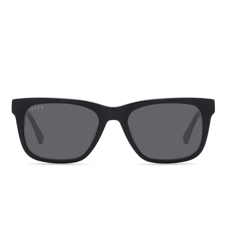 WESLEY - BLACK + GREY POLARIZED SUNGLASSES sold by Diff Eyewear