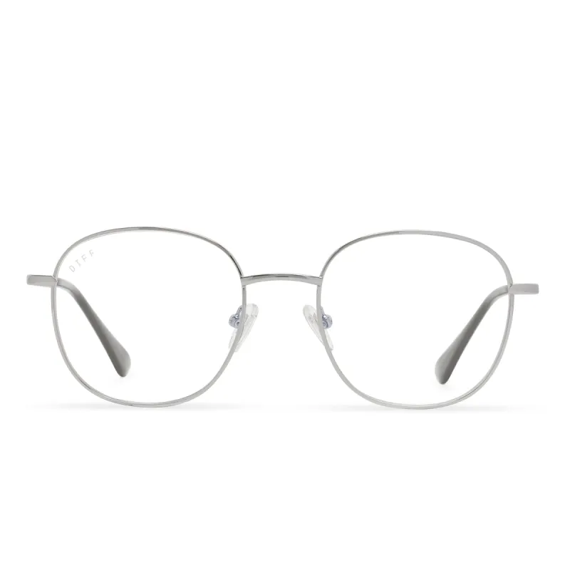 ROMAN - SILVER/BLACK + BLUE LIGHT TECHNOLOGY GLASSES sold by Diff Eyewear