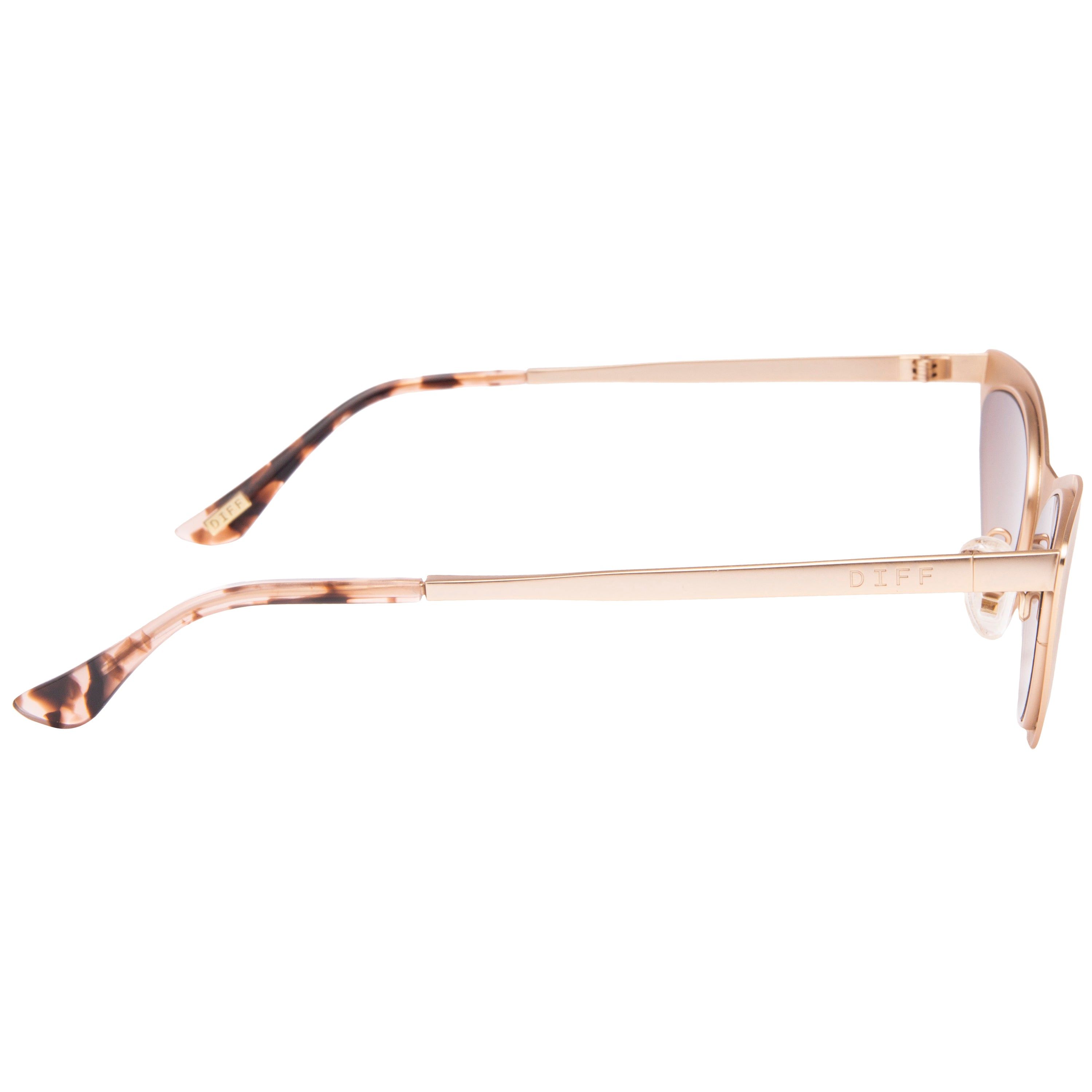 RAE - MATTE GOLD + BROWN GRADIENT SUNGLASSES sold by Diff Eyewear product image thumbnail 3