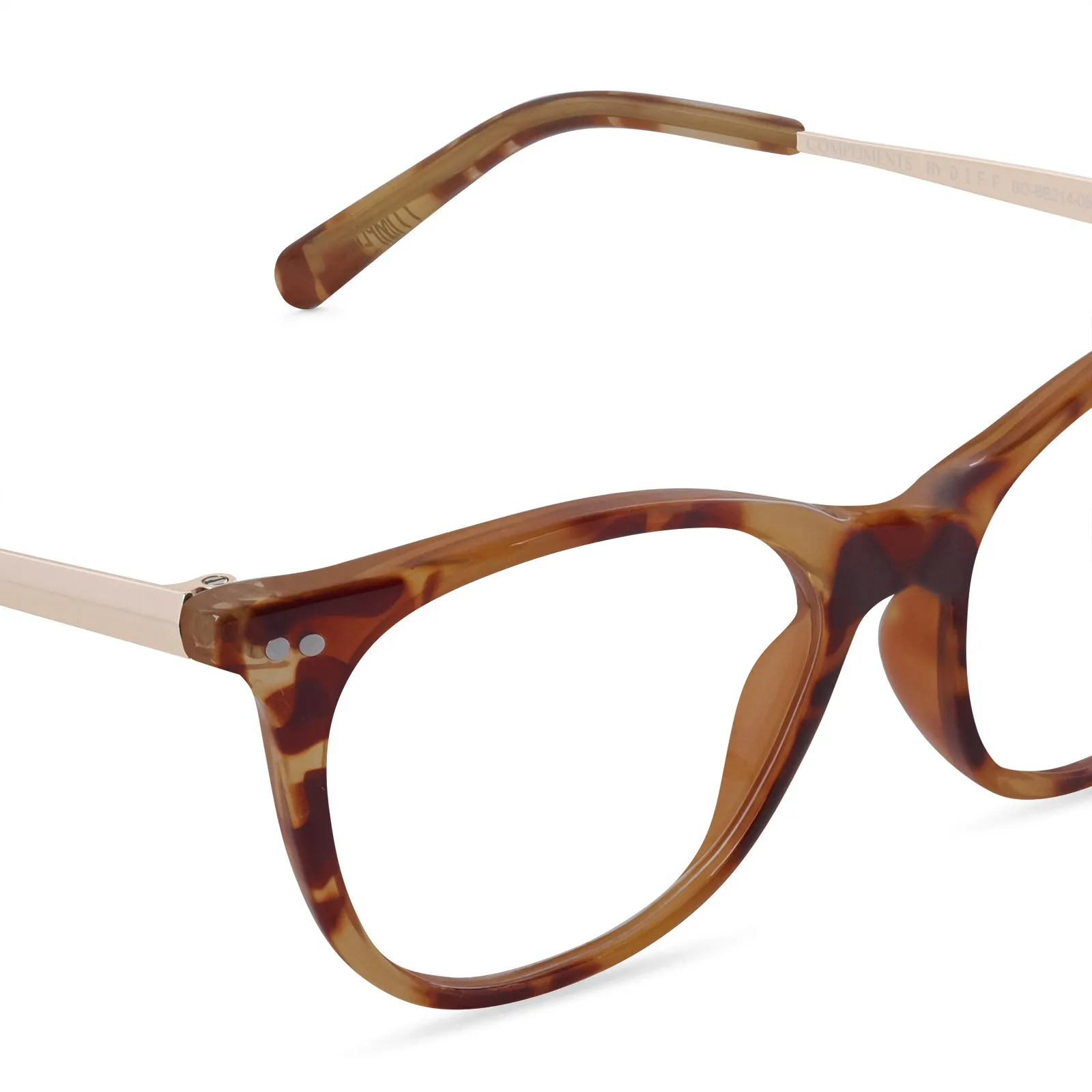 DARCY - SOLSTICE TORTOISE + BLUE LIGHT READERS sold by Diff Eyewear product image thumbnail 5