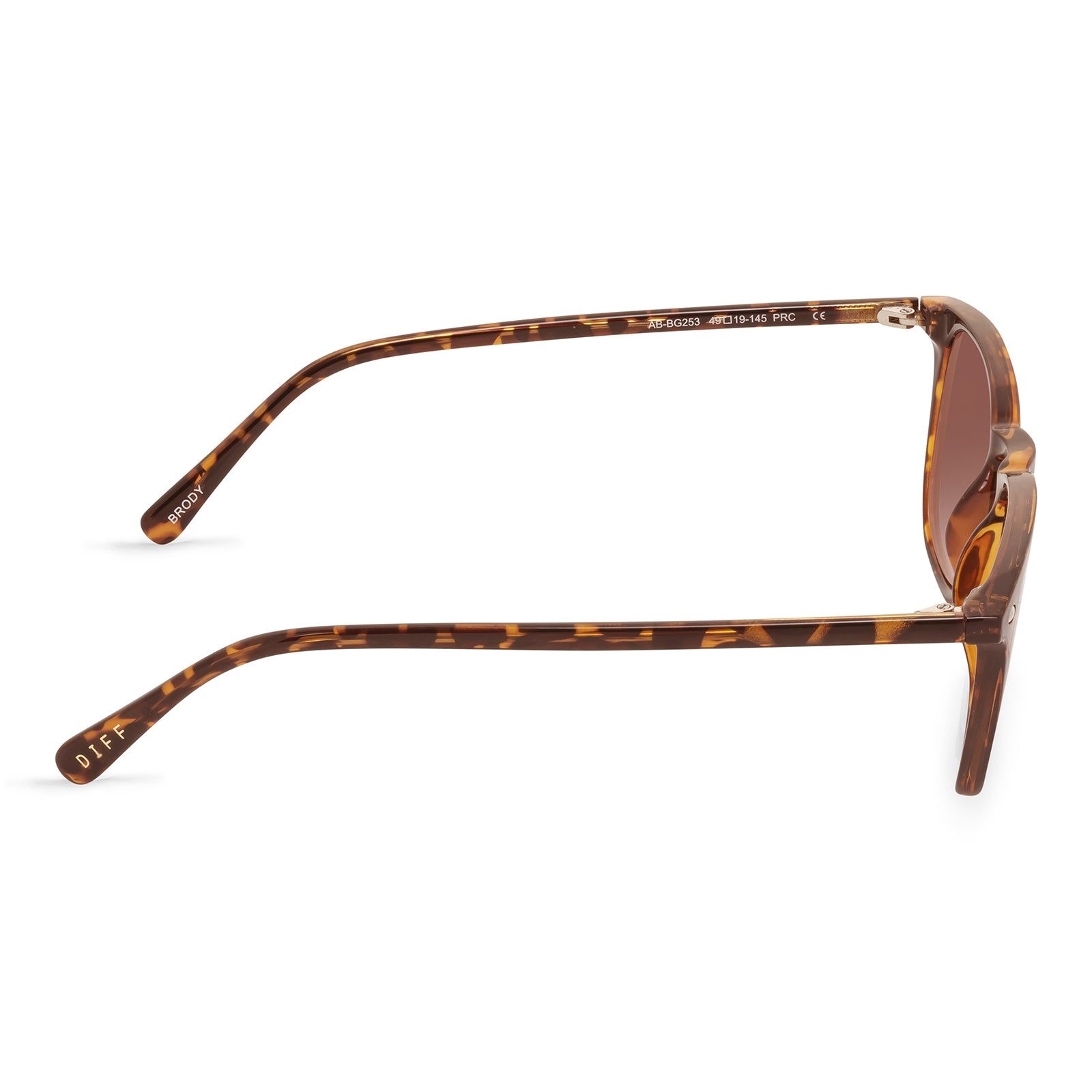 BRODY - AMBER TORTOISE + BROWN GRADIENT SUNGLASSES sold by Diff Eyewear product image thumbnail 3