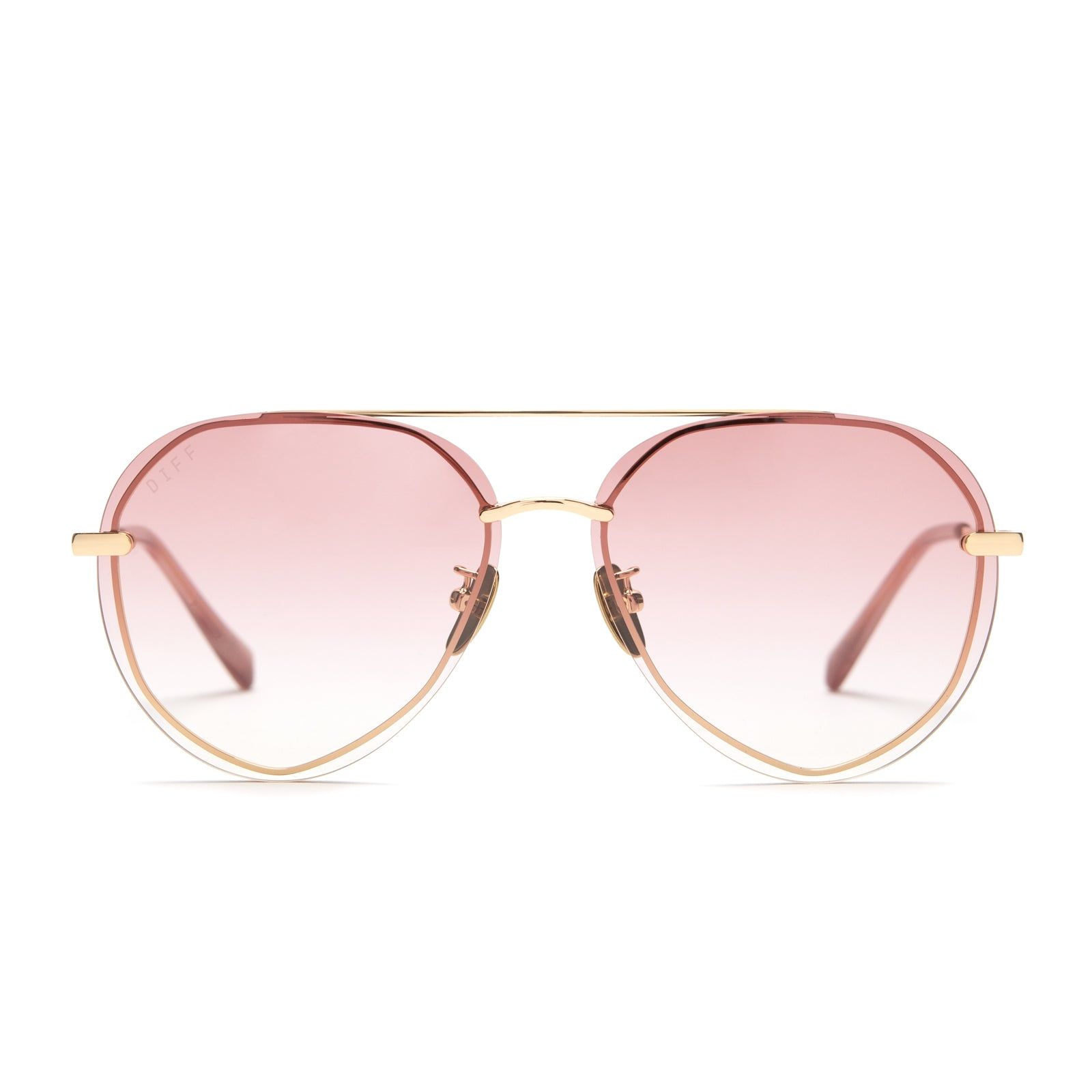 LENOX - GOLD, CASSIS + PINK GRADIENT SUNGLASSES sold by Diff Eyewear