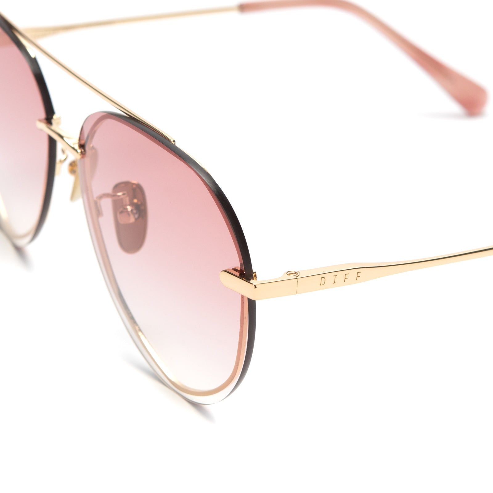 LENOX - GOLD, CASSIS + PINK GRADIENT SUNGLASSES sold by Diff Eyewear product image thumbnail 4