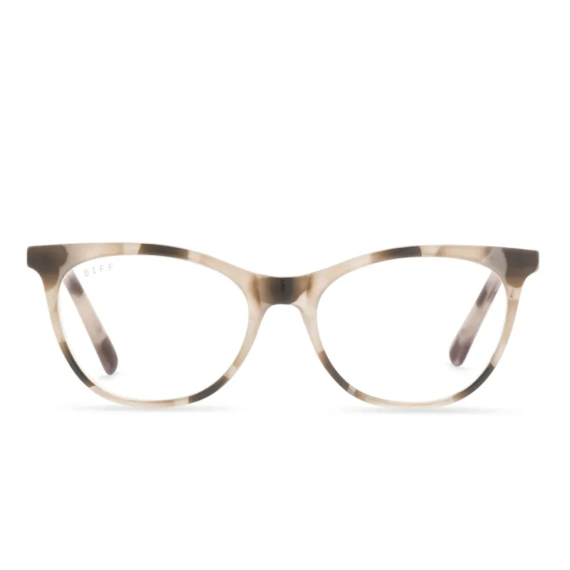 DARCY - CREAM TORTOISE + BLUE LIGHT READERS sold by Diff Eyewear