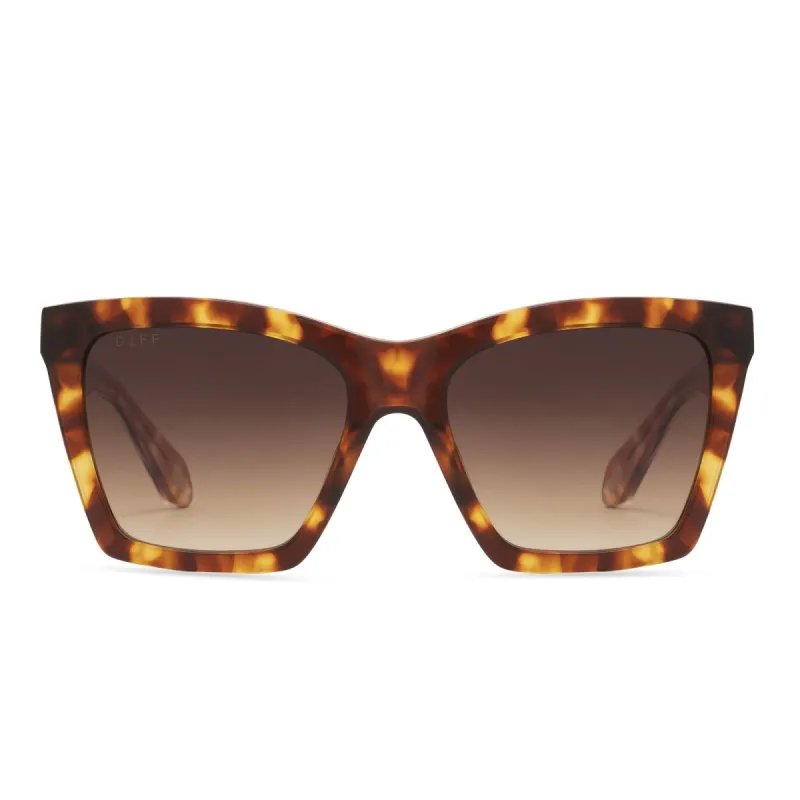 KENZIE - AMBER TORTOISE + BROWN GRADIENT + POLARIZED SUNGLASSES sold by Diff Eyewear