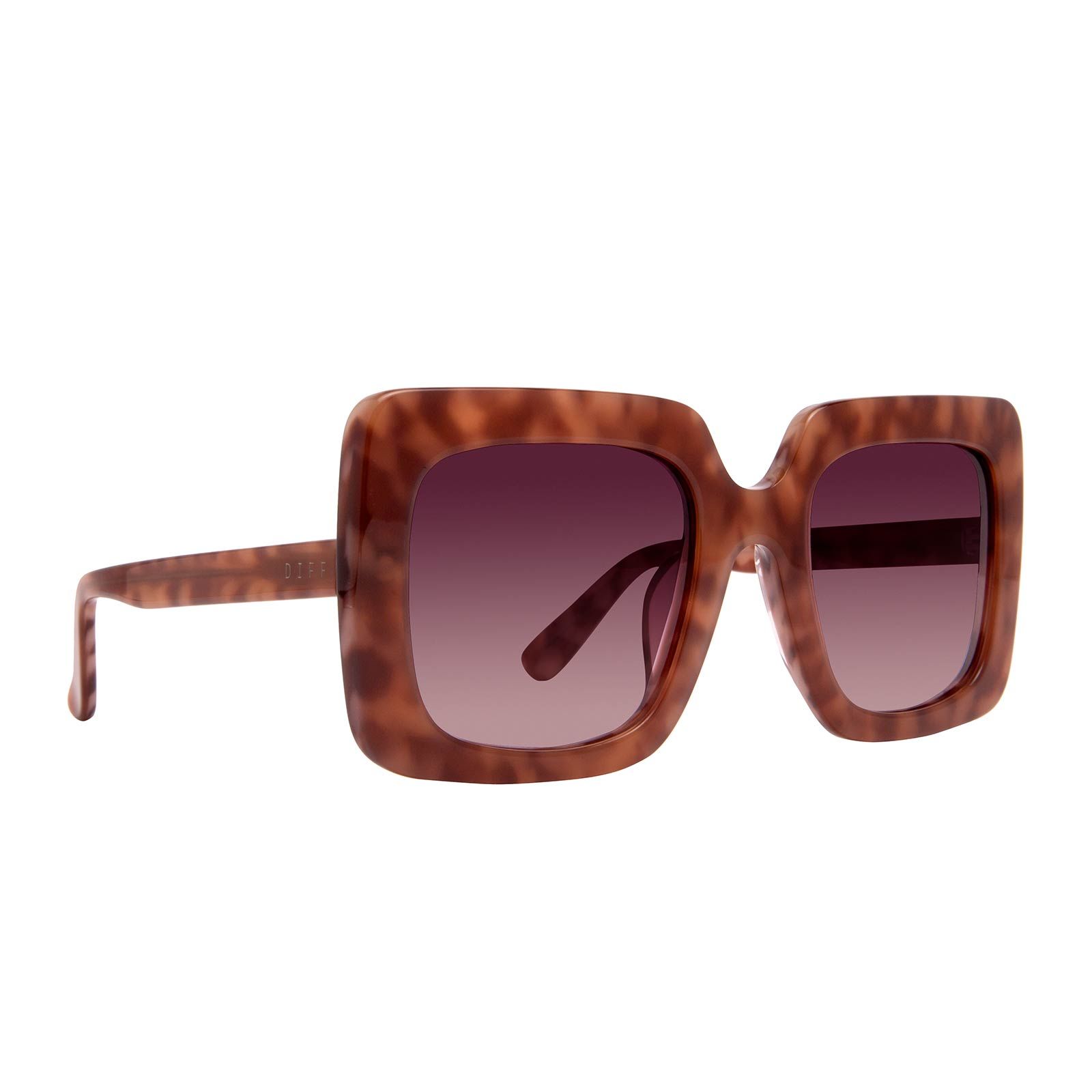SASHA - PLUM TORTOISE + WINE GRADIENT SUNGLASSES sold by Diff Eyewear product image thumbnail 2