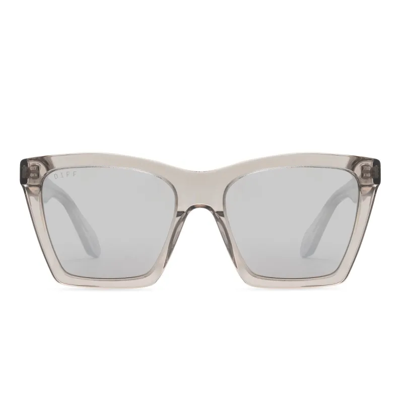 KENZIE - TEMPETE GREY CRYSTAL + GREY MIRROR SUNGLASSES sold by Diff Eyewear
