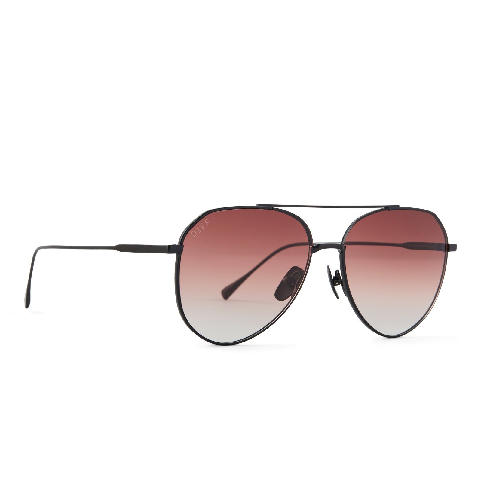 DASH XS - MATTE BLACK + TERRACOTTA GRADIENT SUNGLASSES sold by Diff Eyewear product image thumbnail 2