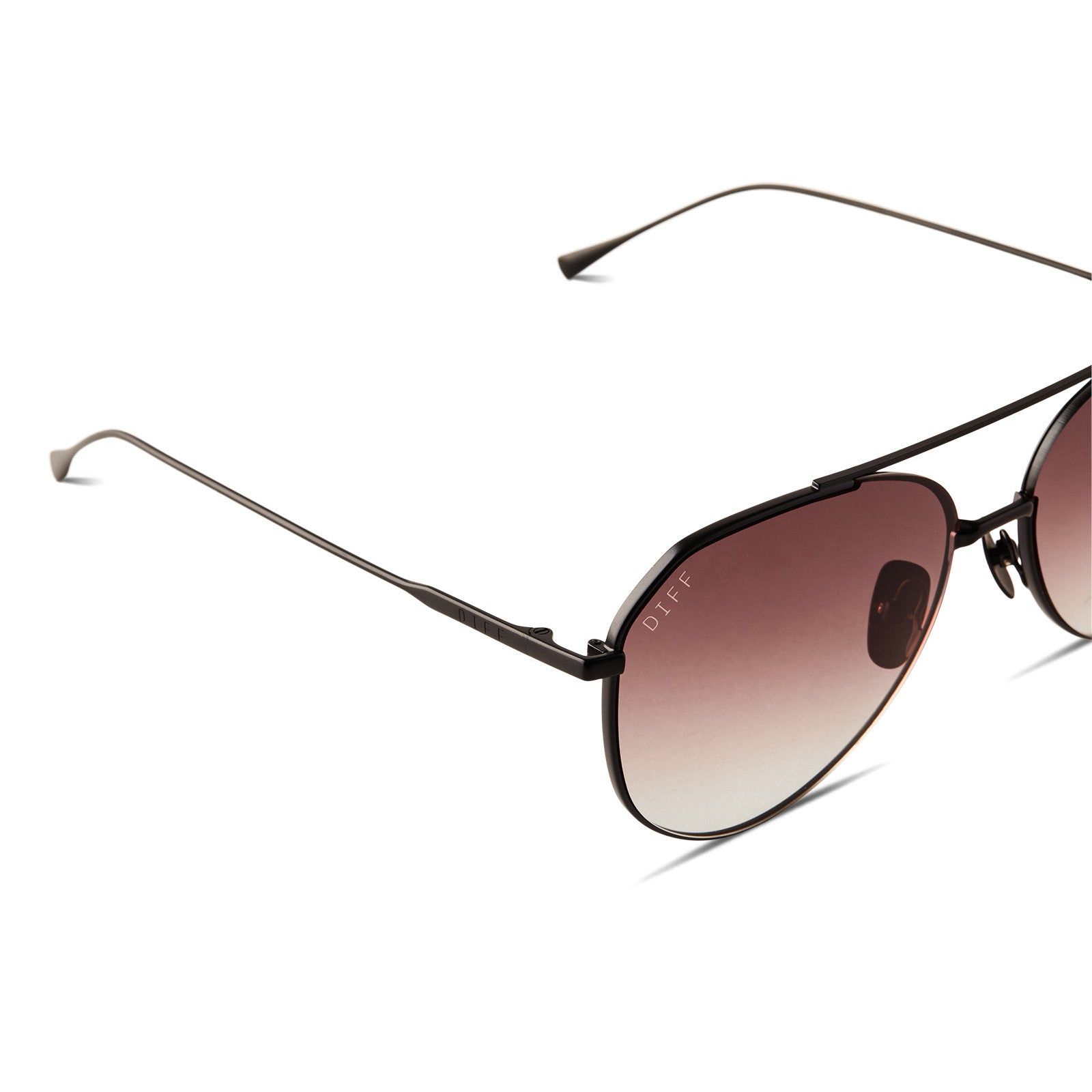 DASH XS - MATTE BLACK + TERRACOTTA GRADIENT SUNGLASSES sold by Diff Eyewear product image thumbnail 4