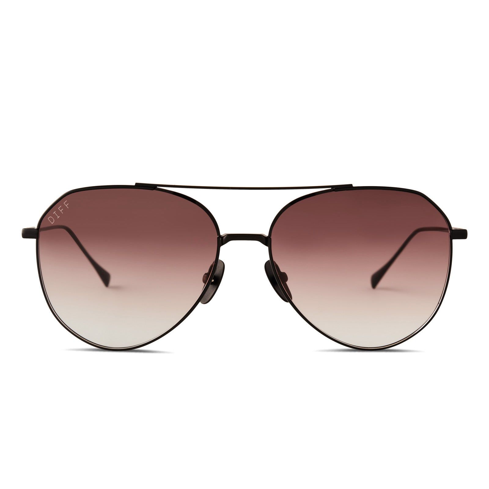 DASH XS - MATTE BLACK + TERRACOTTA GRADIENT SUNGLASSES sold by Diff Eyewear