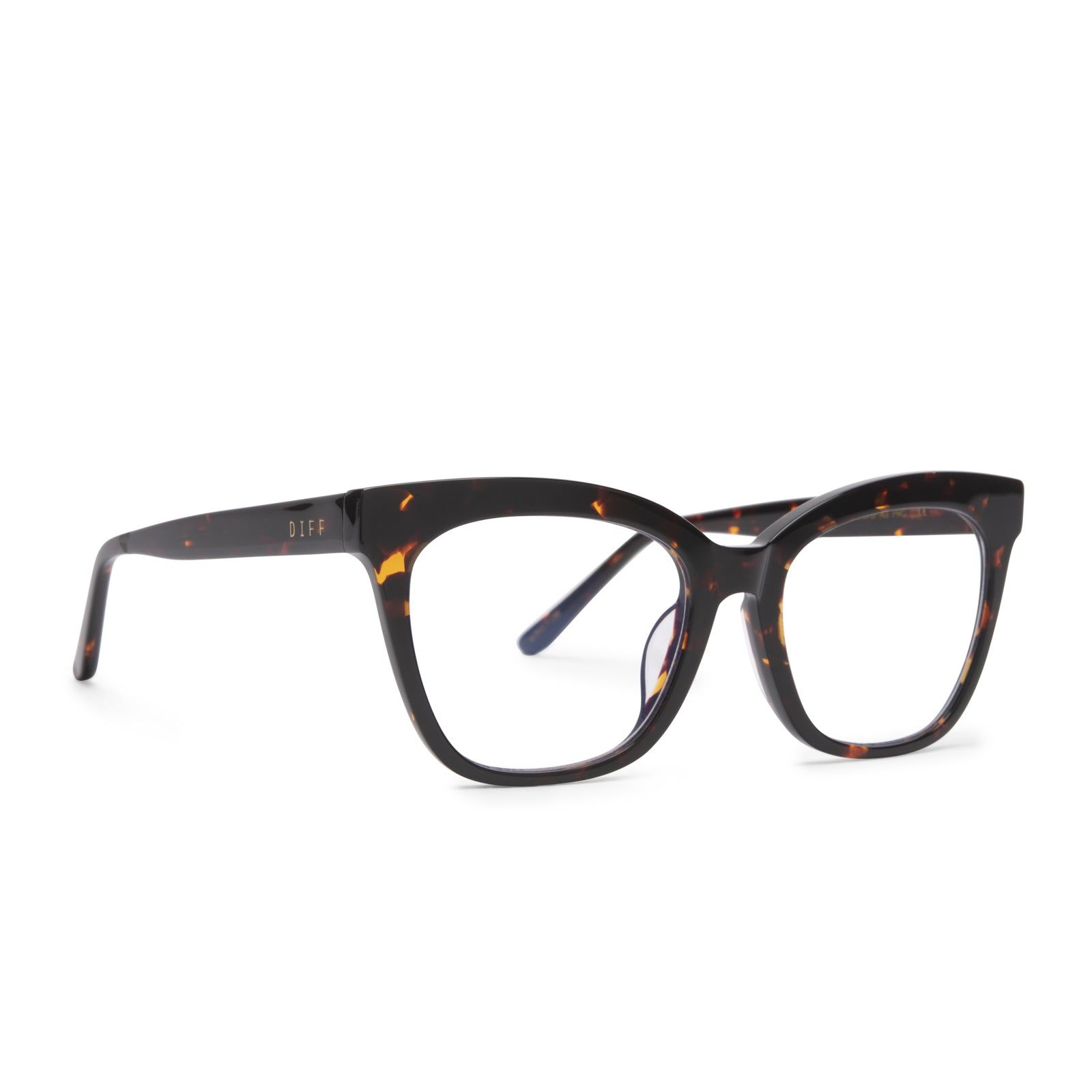 WINSTON - DARK TORTOISE + BLUE LIGHT TECHNOLOGY GLASSES sold by Diff Eyewear product image thumbnail 2