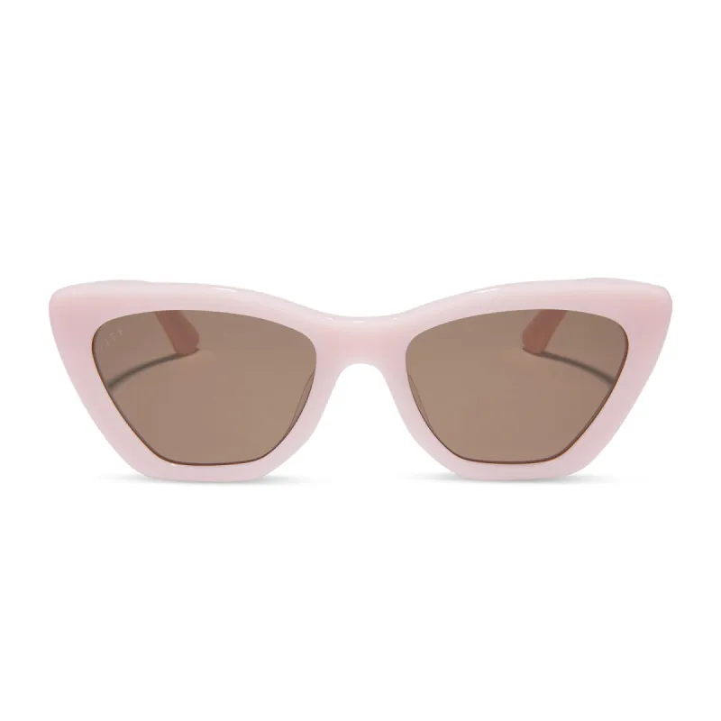 CAMILA - PINK VELVET + BROWN SUNGLASSES sold by Diff Eyewear