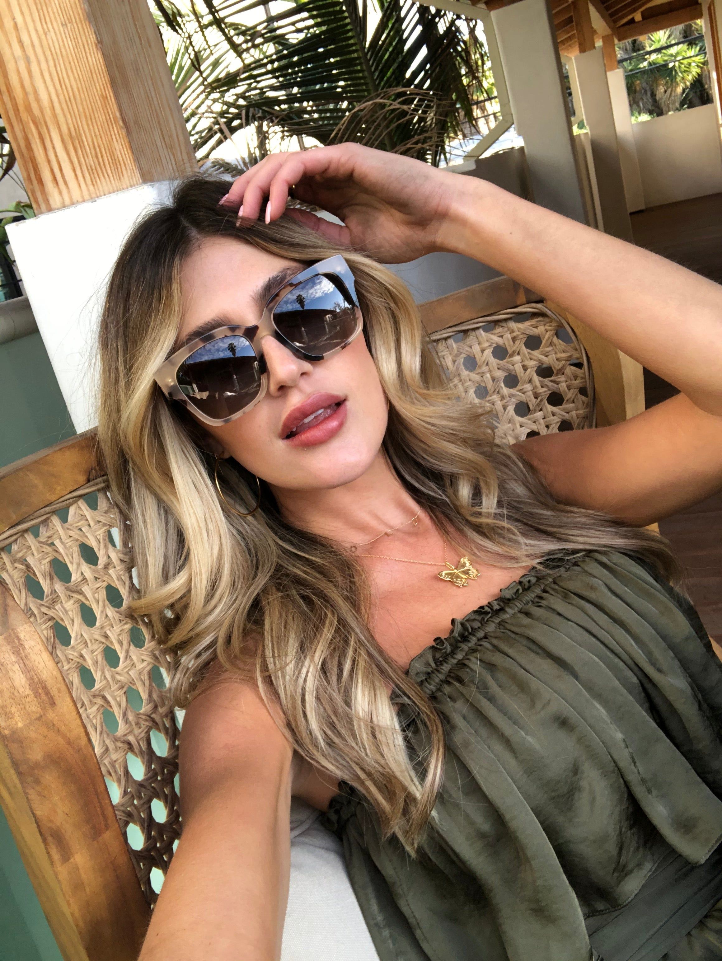 BELLA II - CREAM TORTOISE + GREY GRADIENT POLARIZED SUNGLASSES sold by Diff Eyewear product image thumbnail 9