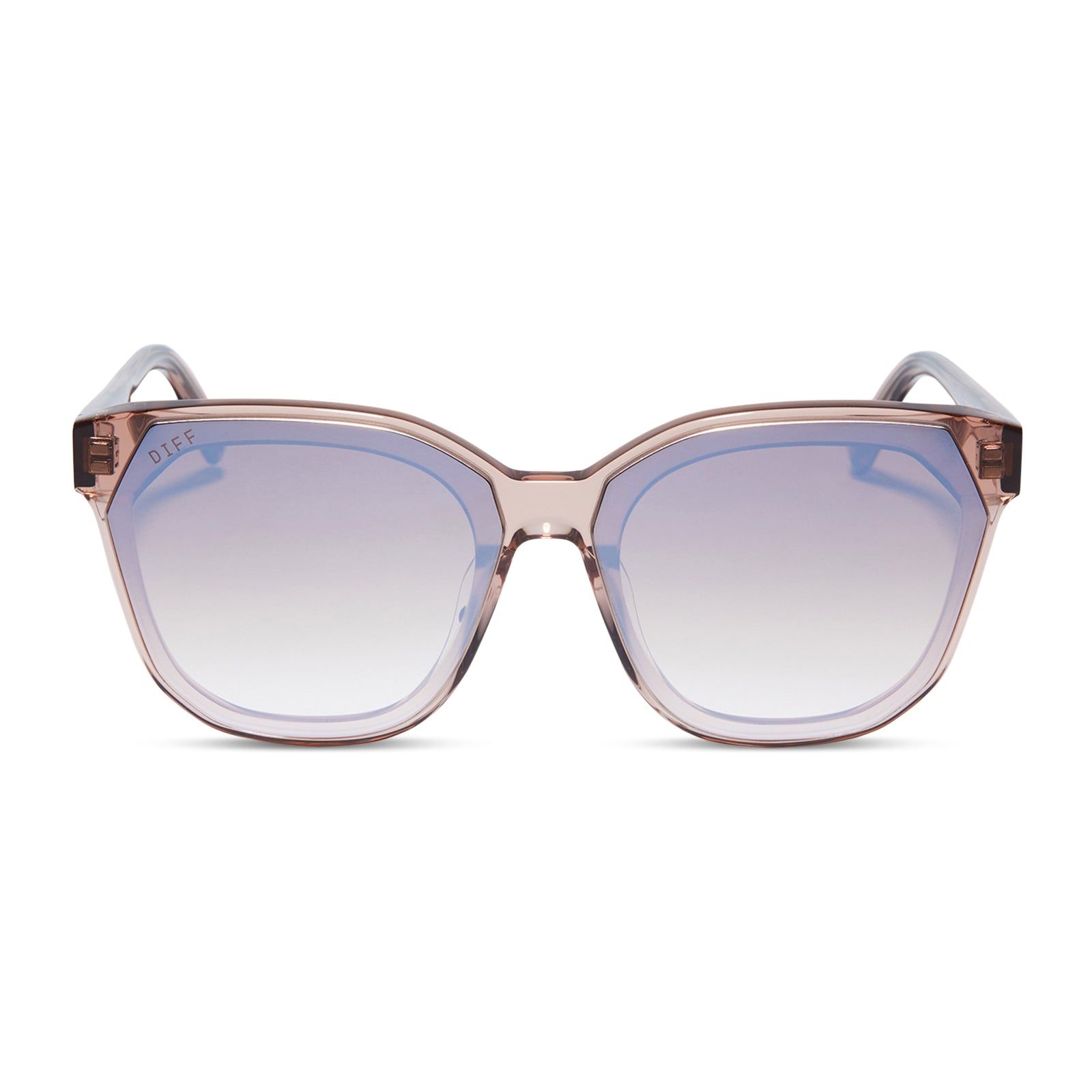 GIA - ROSE STONE + TAUPE ROSE GRADIENT FLASH SUNGLASSES sold by Diff Eyewear
