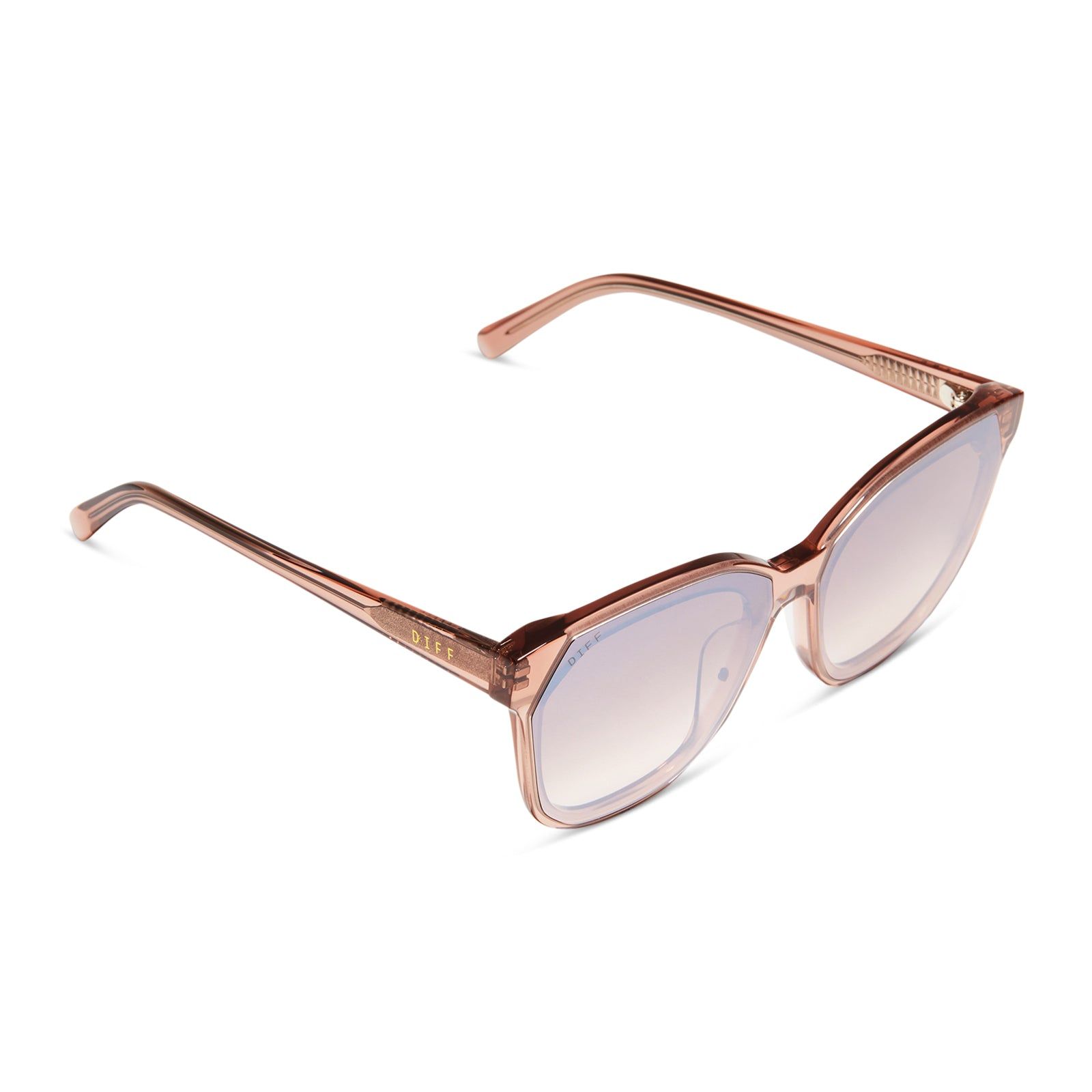 GIA - ROSE STONE + TAUPE ROSE GRADIENT FLASH SUNGLASSES sold by Diff Eyewear product image thumbnail 4