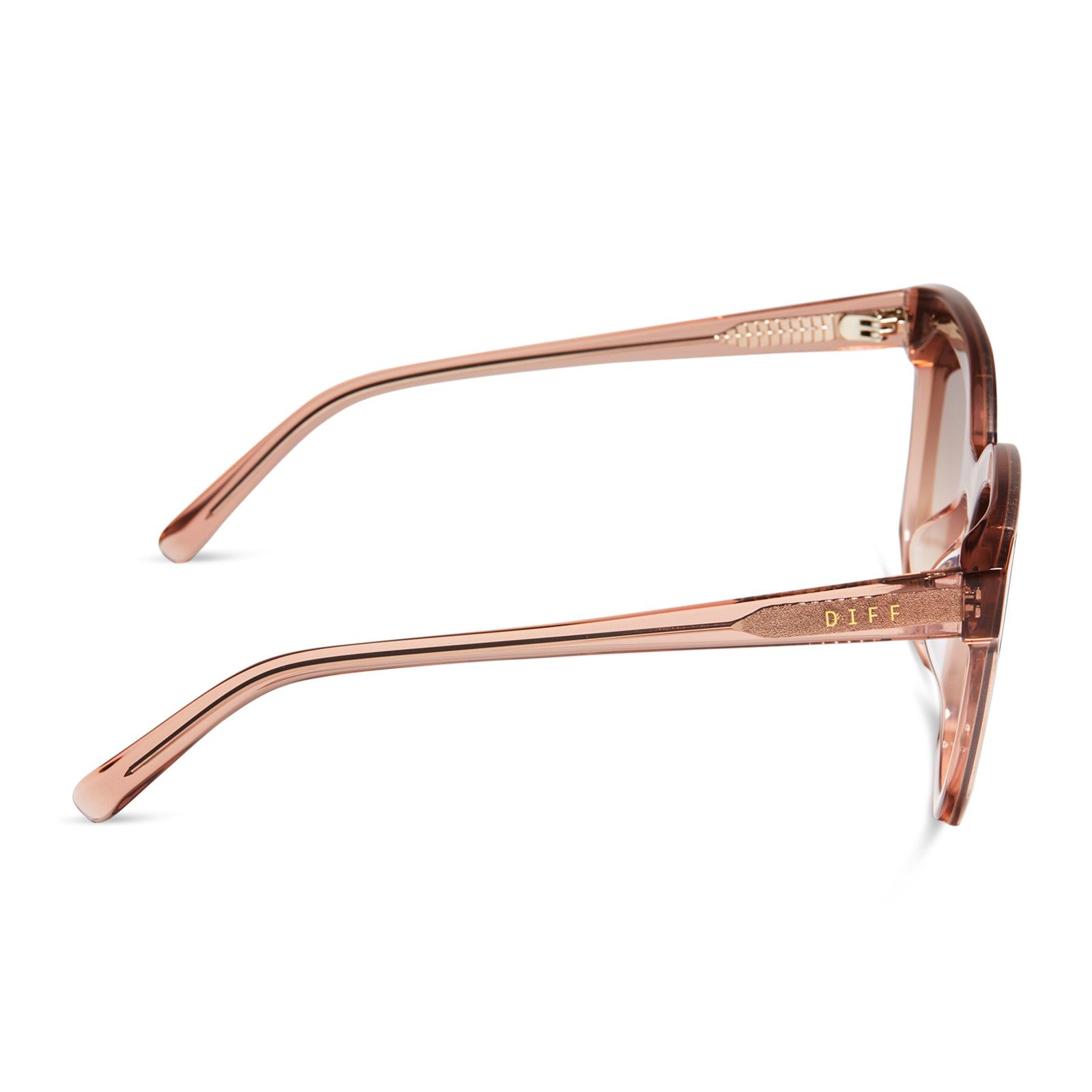 GIA - ROSE STONE + TAUPE ROSE GRADIENT FLASH SUNGLASSES sold by Diff Eyewear product image thumbnail 3