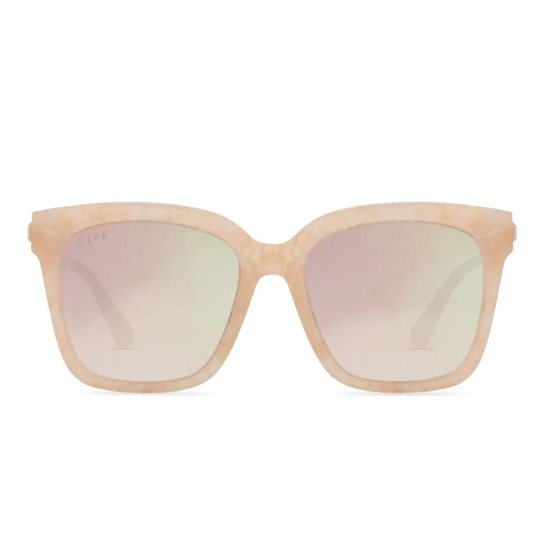 BELLA - CITRINE PEARL + TAUPE FLASH SUNGLASSES sold by Diff Eyewear