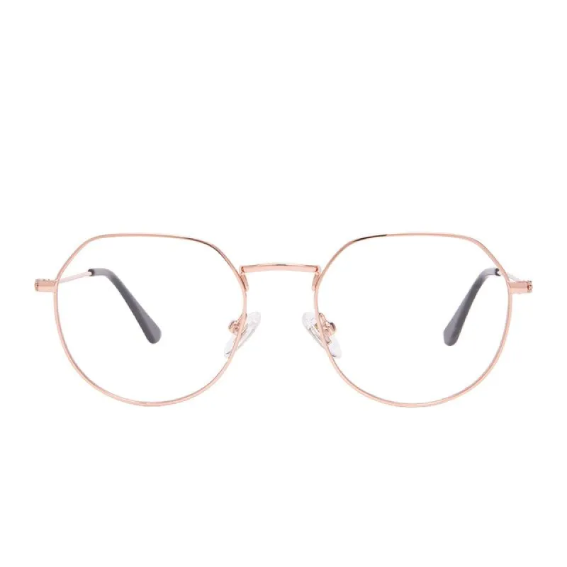 JAMES - ROSE GOLD + BLUE LIGHT TECHNOLOGY CLEAR GLASSES made by Diff Eyewear