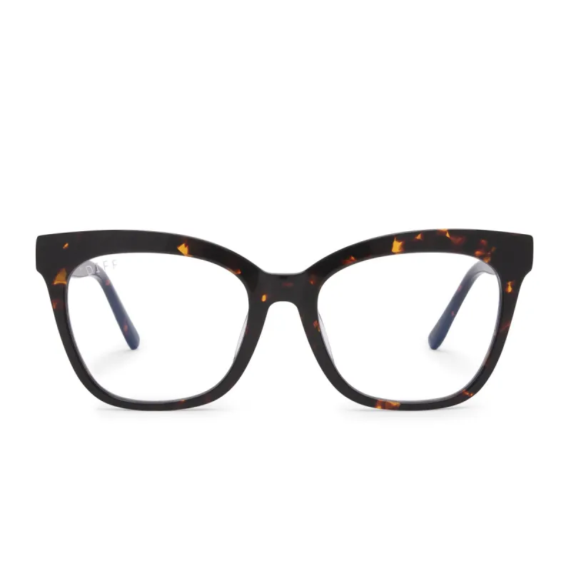 WINSTON - DARK TORTOISE + BLUE LIGHT TECHNOLOGY GLASSES sold by Diff Eyewear