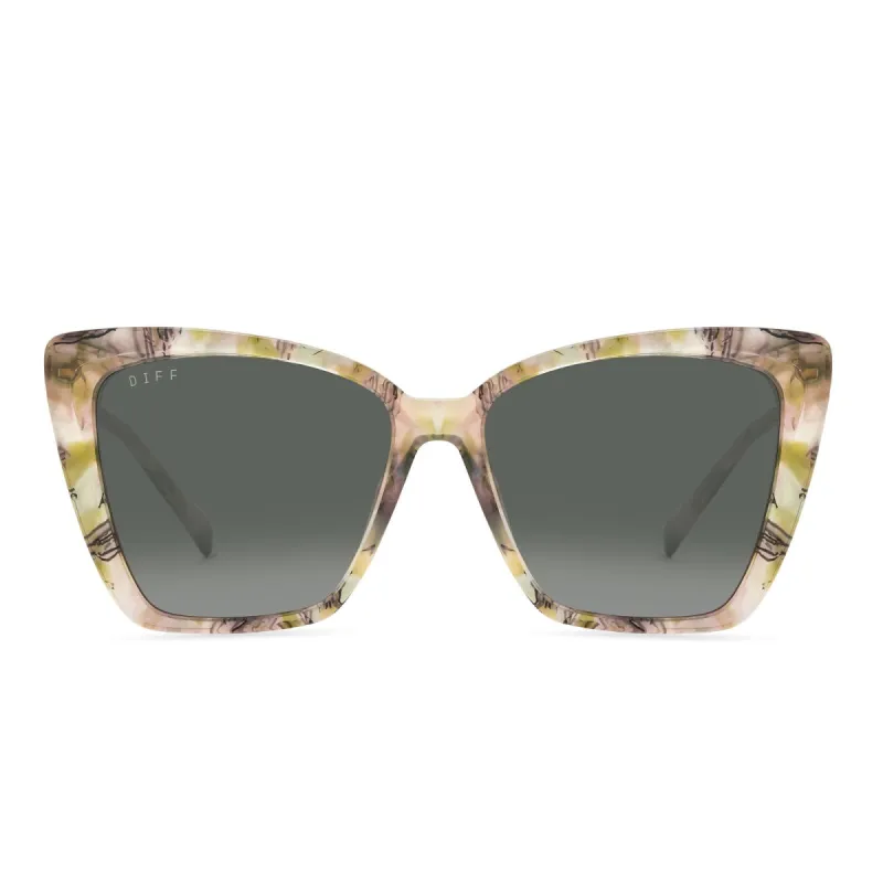 BECKY II - AGATE + G15 GRADIENT SUNGLASSES sold by Diff Eyewear