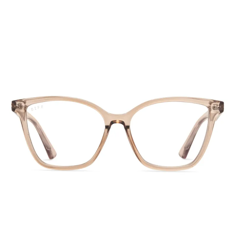 LEAH - VINTAGE CRYSTAL + BLUE LIGHT TECHNOLOGY GLASSES sold by Diff Eyewear