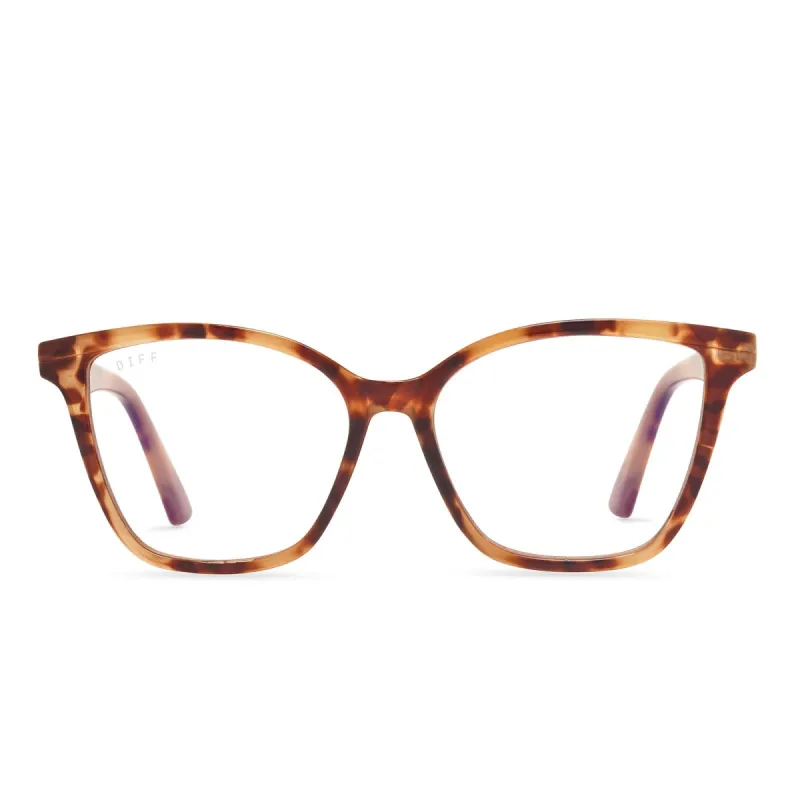 LEAH - SOLSTICE TORTOISE + BLUE LIGHT TECHNOLOGY GLASSES sold by Diff Eyewear