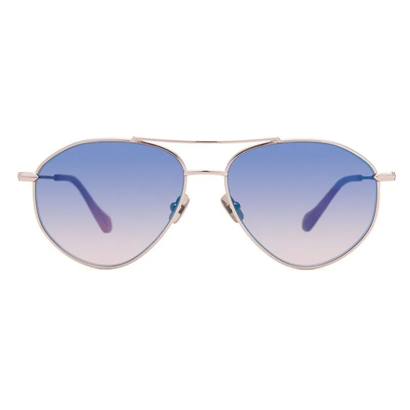 LAURA LEE - PEACHY + LIGHT GUNMETAL + BLUE FLASH POLARIZED made by Diff Eyewear