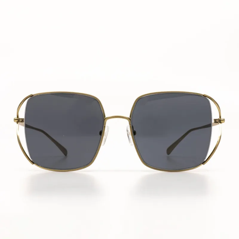FRANKIE - BRUSHED GOLD + GREY SUNGLASSES sold by Diff Eyewear