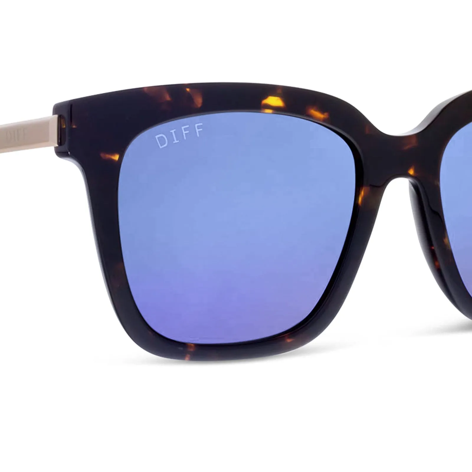 BELLA - TORTOISE + PURPLE MIRROR SUNGLASSES sold by Diff Eyewear product image thumbnail 4