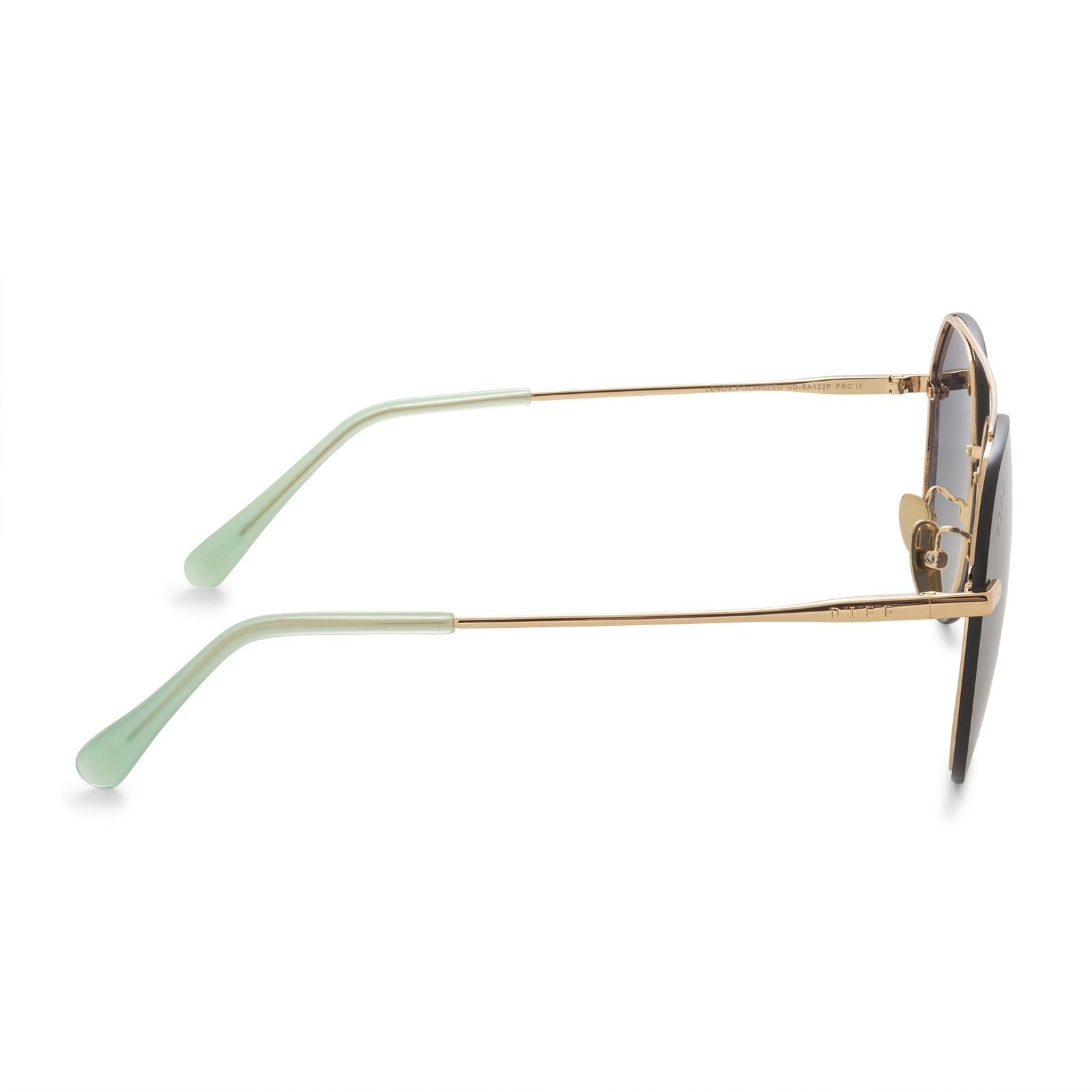 LENOX - GOLD + SEAFOAM GRADIENT POLARIZED SUNGLASSES sold by Diff Eyewear product image thumbnail 4