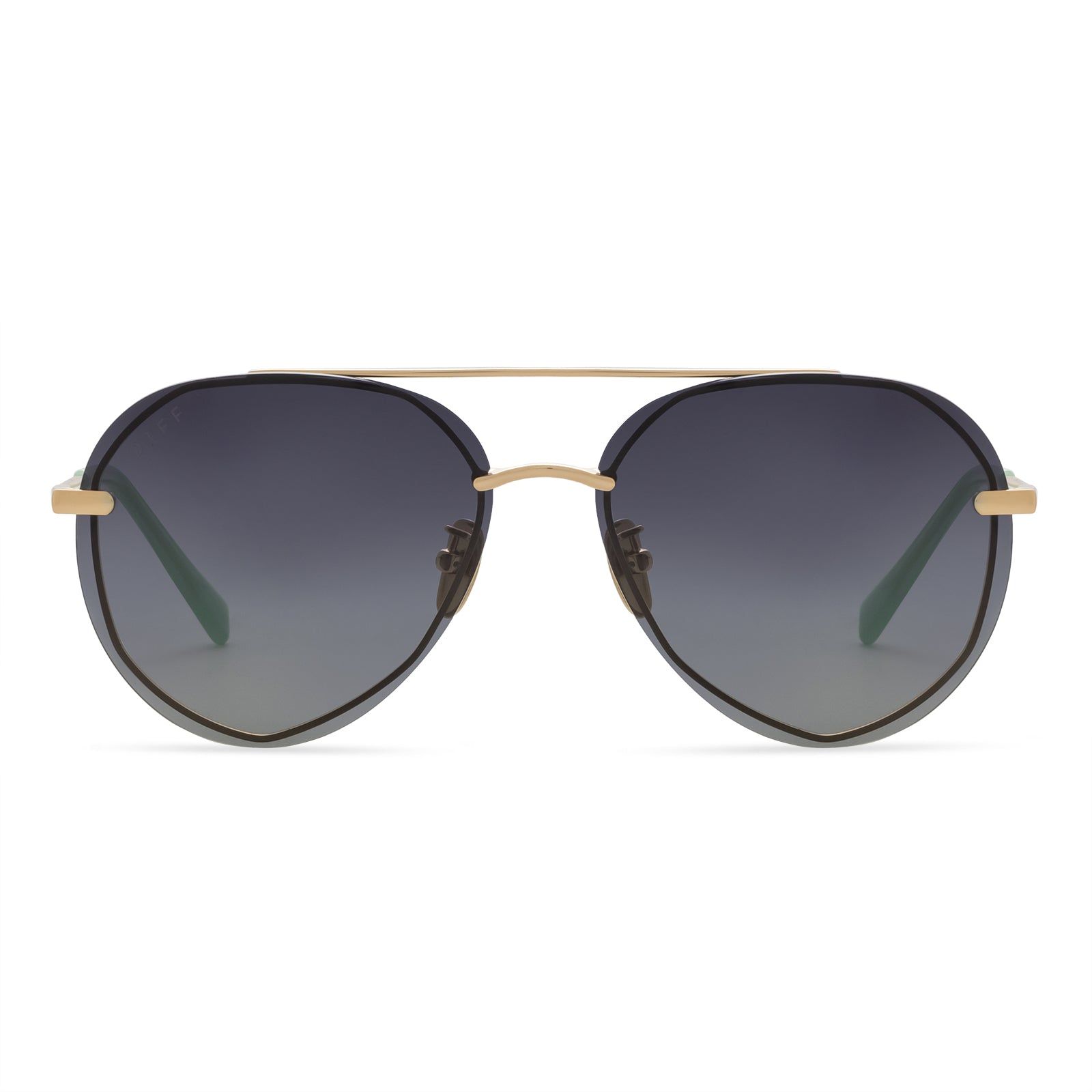 LENOX - GOLD + SEAFOAM GRADIENT POLARIZED SUNGLASSES sold by Diff Eyewear