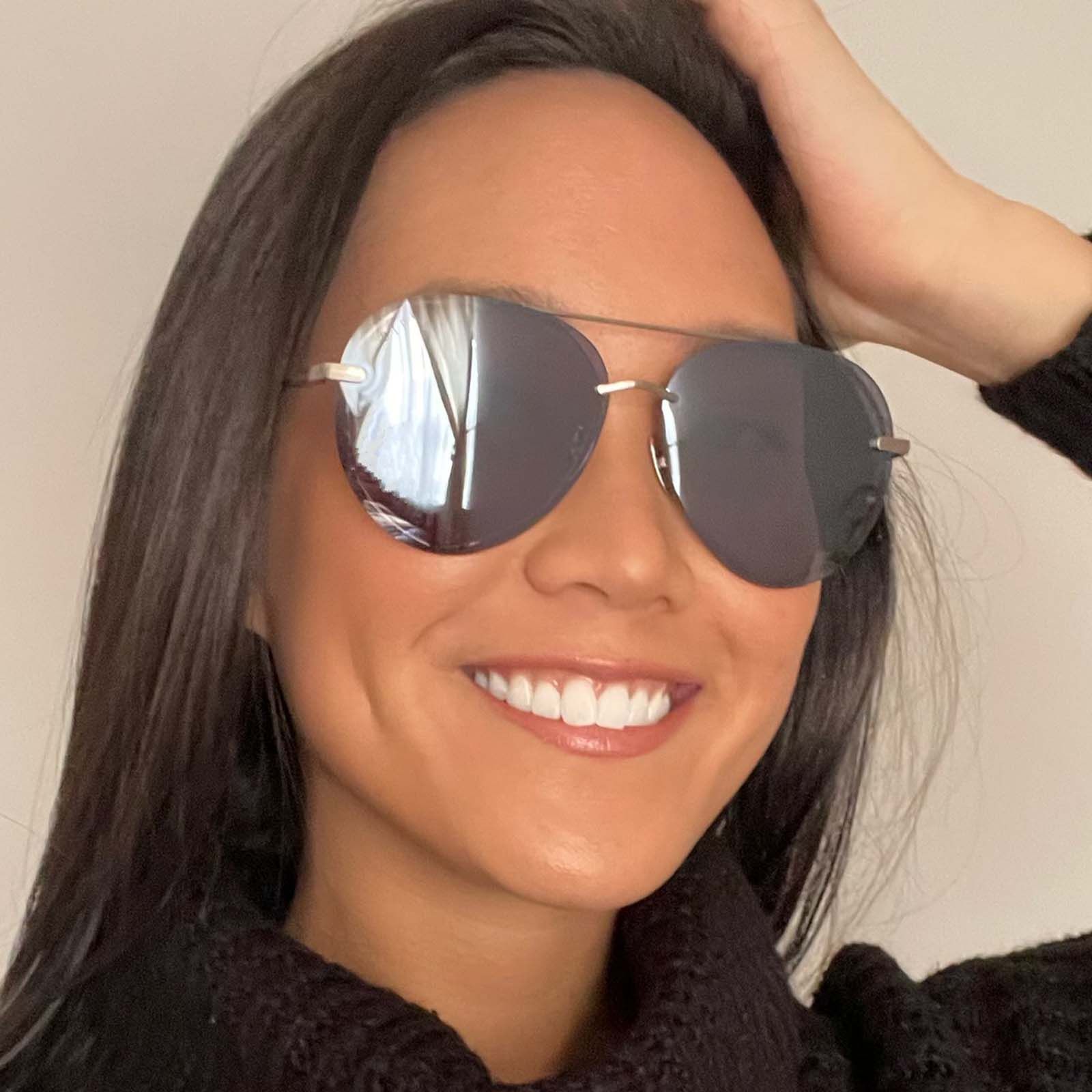 LENOX - BRUSHED SILVER + GREY MIRROR SUNGLASSES sold by Diff Eyewear product image thumbnail 5