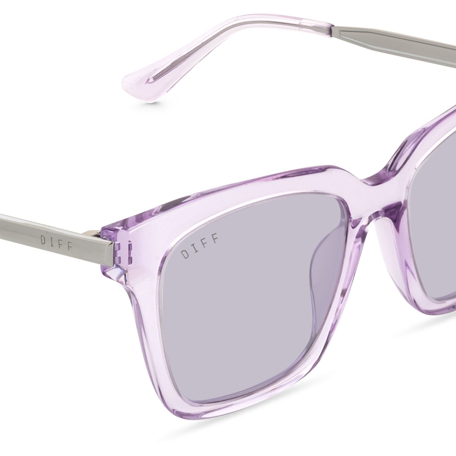 BELLA - LAVENDER FOG CRYSTAL + LAVENDER FLASH SUNGLASSES sold by Diff Eyewear product image thumbnail 4