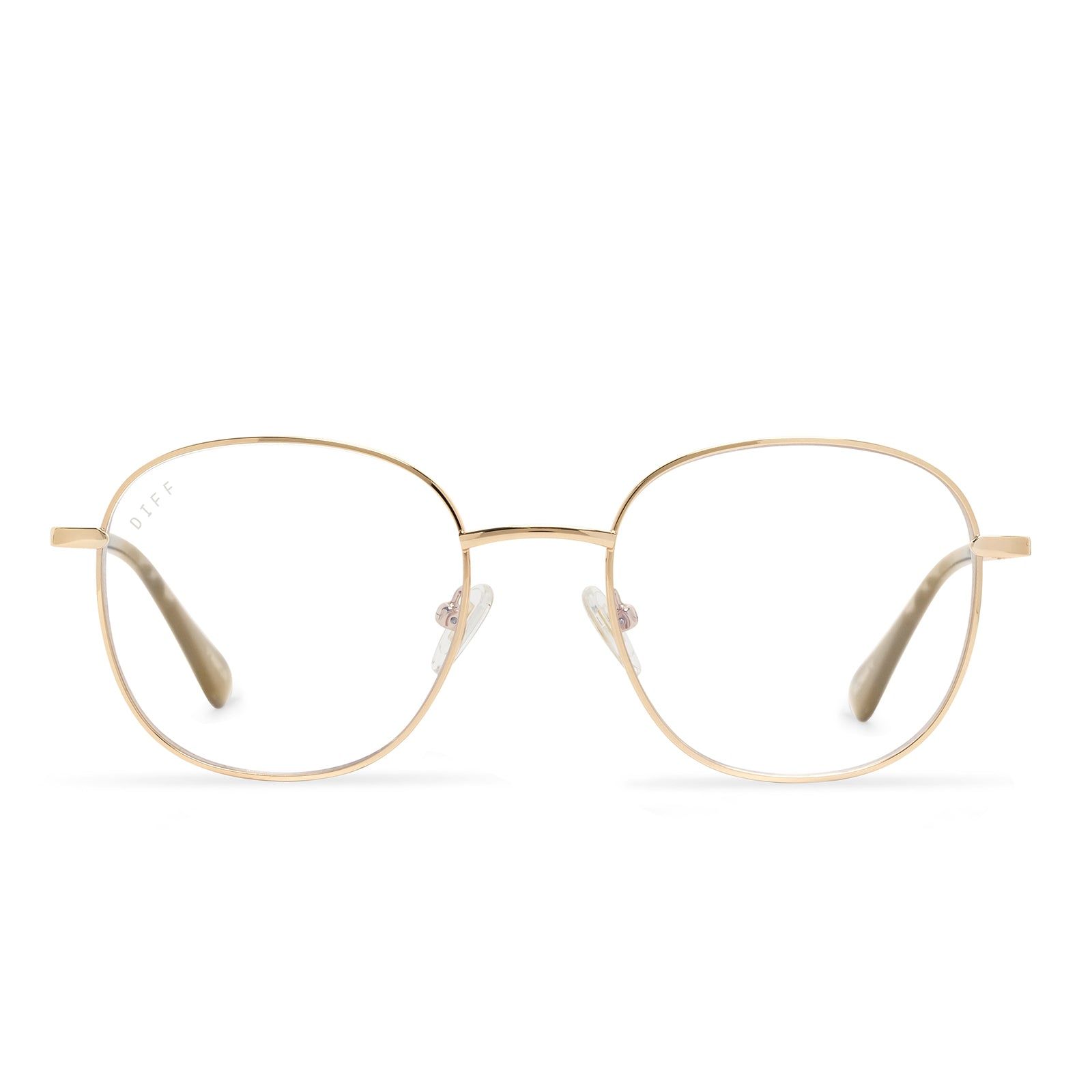 ROMAN - GOLD/TORTOISE + BLUE LIGHT TECHNOLOGY GLASSES sold by Diff Eyewear