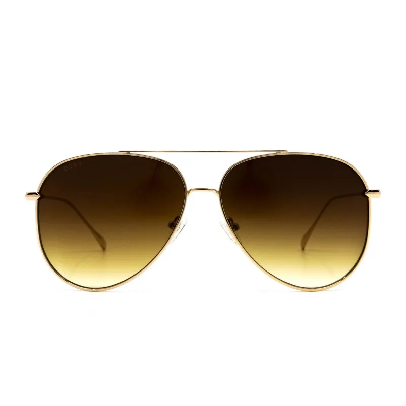 NALA - GOLD + BROWN GRADIENT SUNGLASSES sold by Diff Eyewear