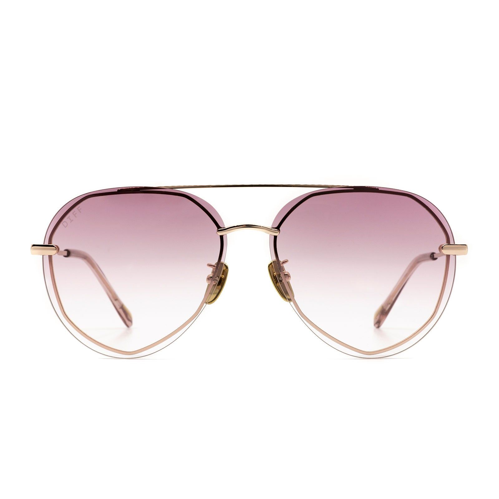 LENOX - ROSE GOLD + ROSE SUNGLASSES sold by Diff Eyewear