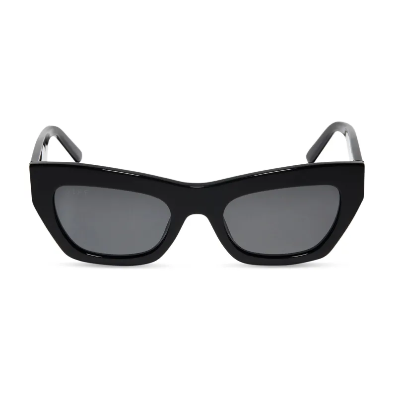 KATARINA - BLACK + GREY + POLARIZED SUNGLASSES sold by Diff Eyewear